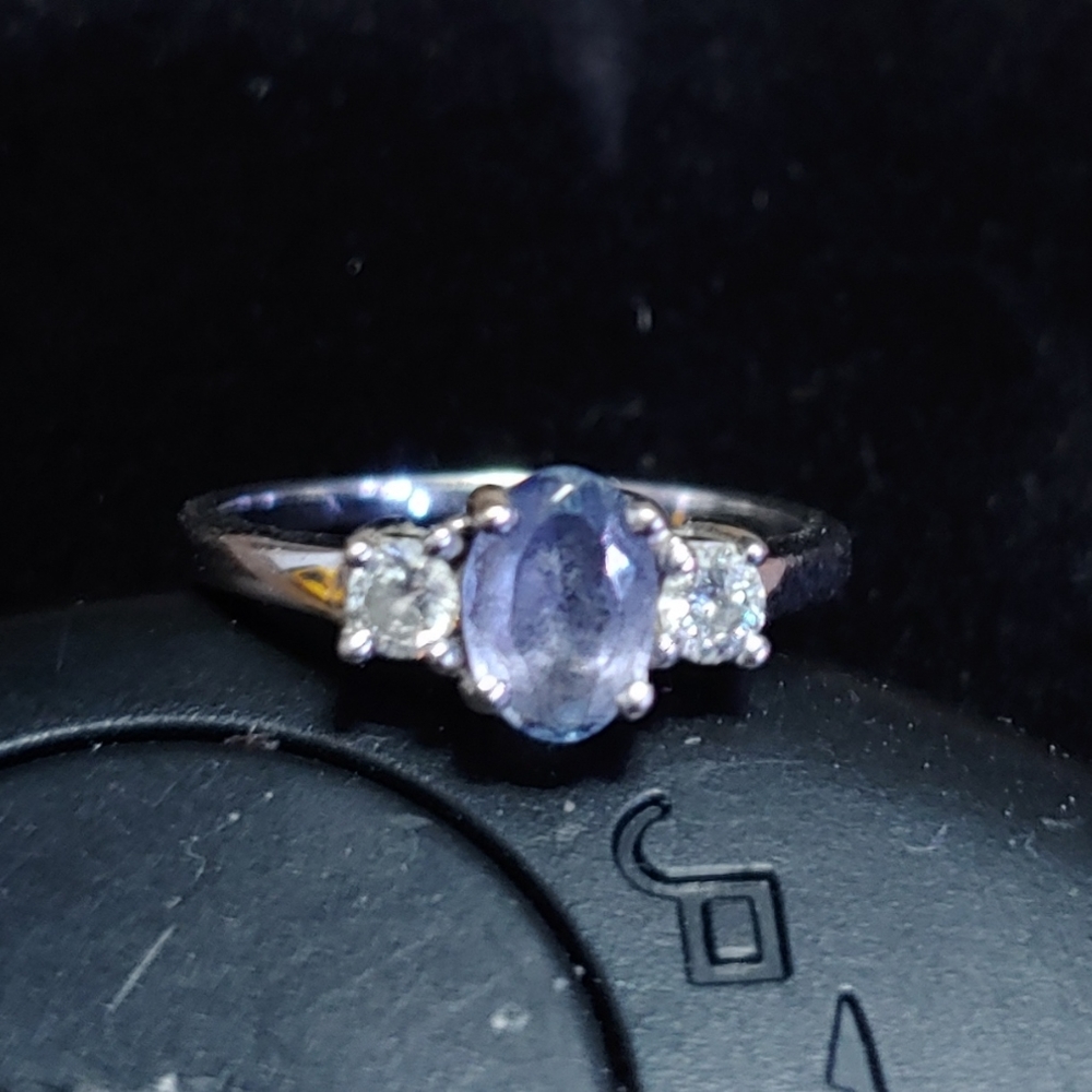 Women's Tanzanite 14k White Gold Ring